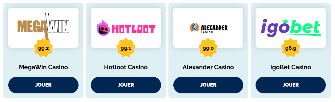 Illustration des meilleurs casinos en ligne en France avec jeux et bonus attractifs